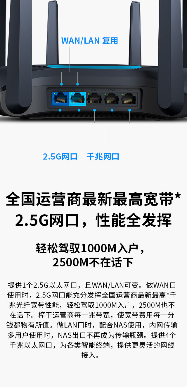 TL-XDR6060 易展Turbo版AX6000双频光纤Wi-Fi 6 无线路由器（2.5G网口