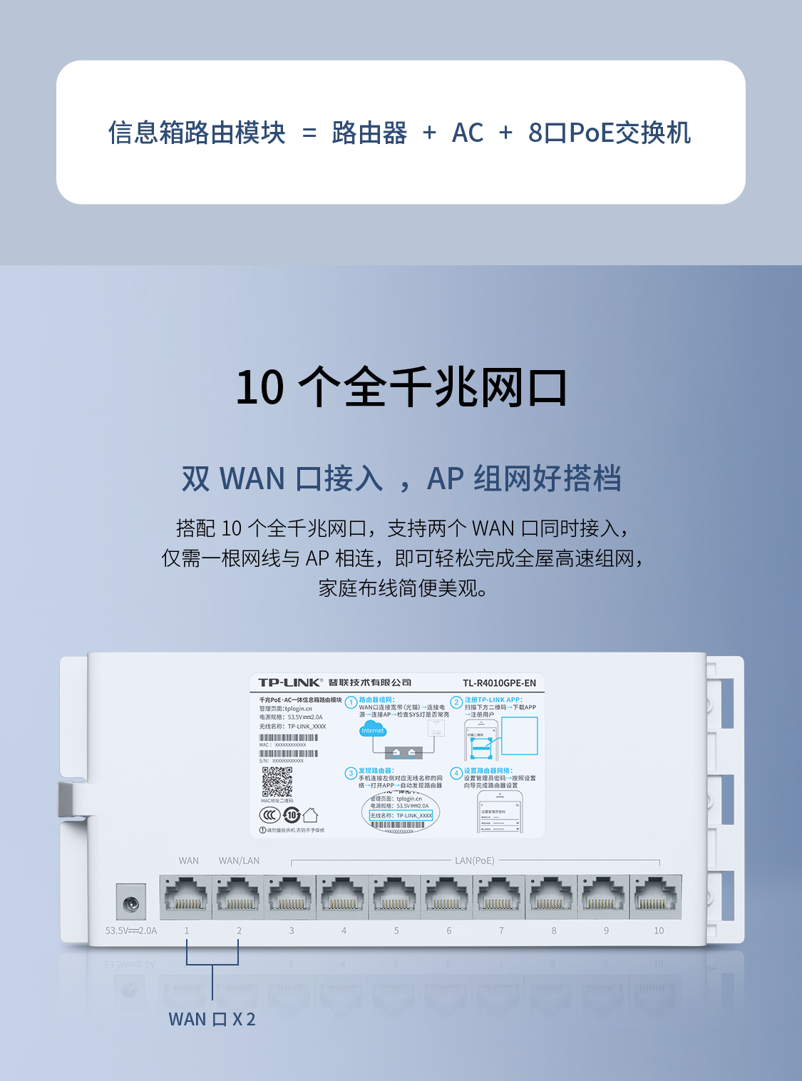 TL-R4010GPE-EN - 千兆PoE·AC一体信息箱路由模块- TP-LINK官方网站